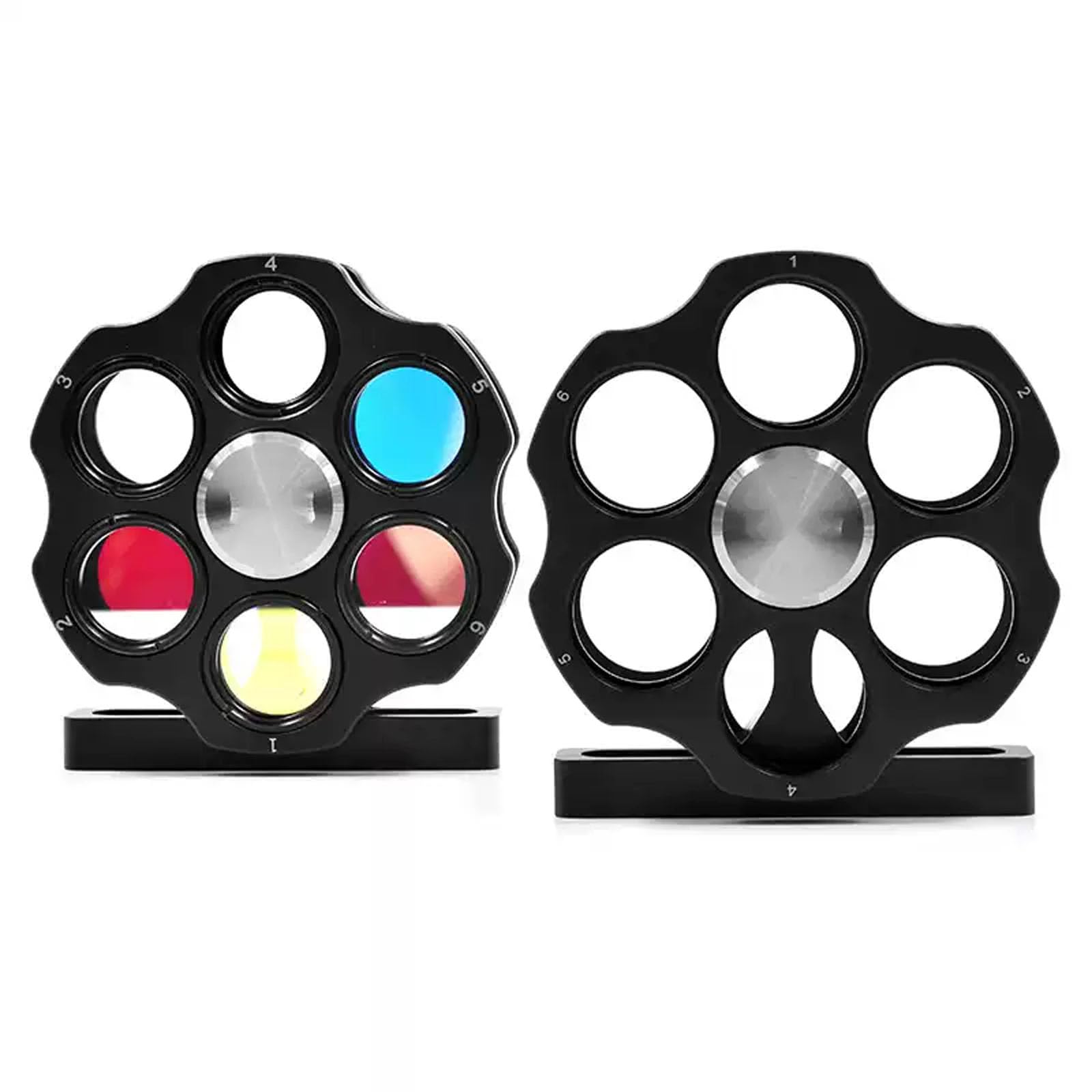 Soporte Para Ruedas De Filtros De Doble Rueda, Diseño Coaxial Tipo Jaula Con Interfaz Roscada M6 Y Rosca Sm1, Con Capacidad Para 12 Filtros De 1 Pulgada, Para Telescopios De Observación Óptica