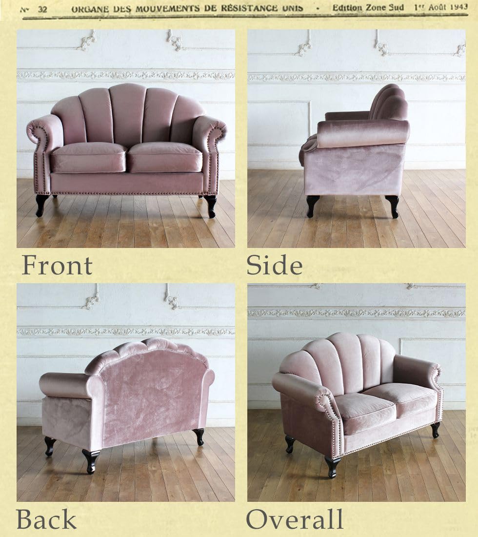 Yami 1/12～シェル型ソファ2人用 クリーム Yami 1/12～シェル型ソファ