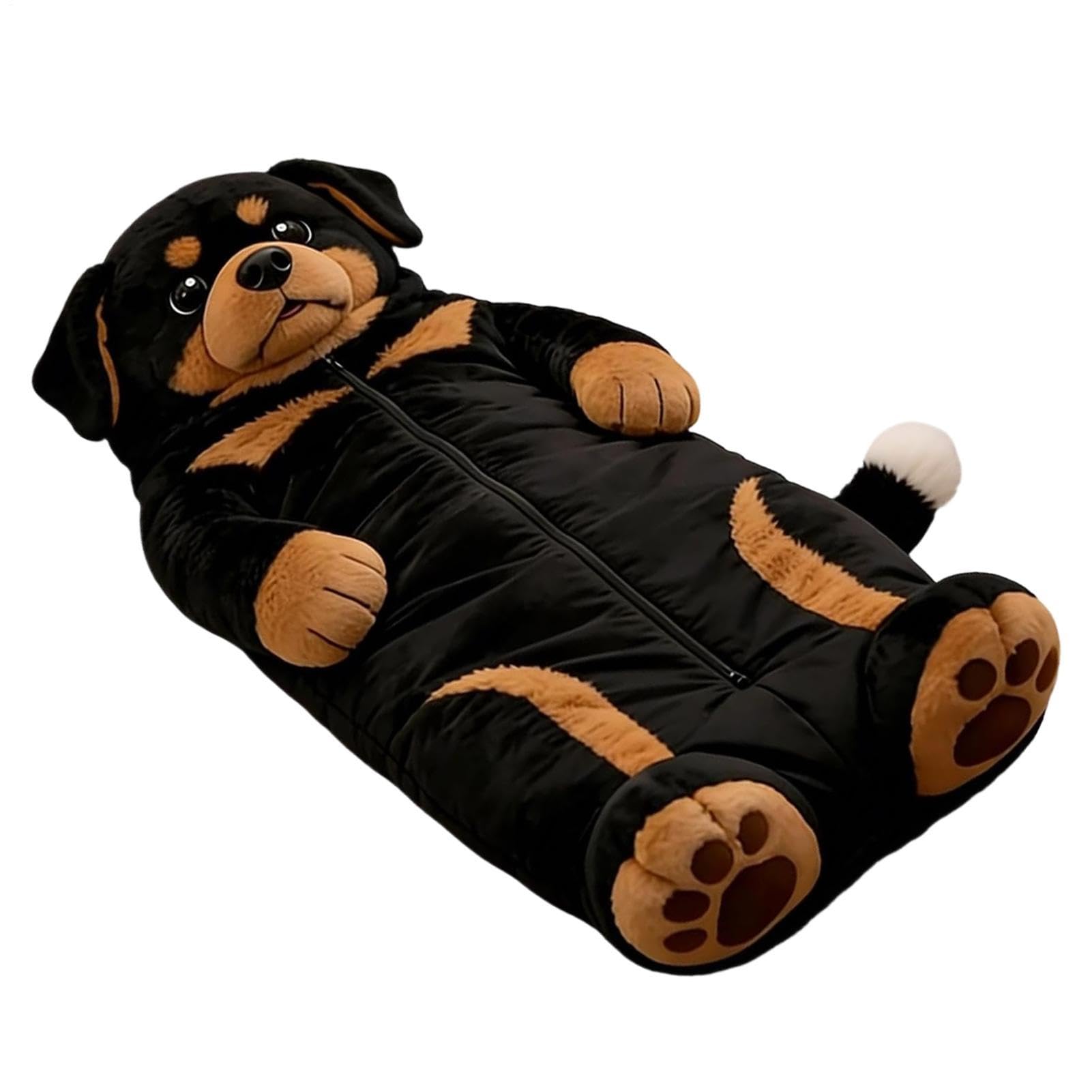 Dog Sleeping Bag For Humans | Adorable Dogs Envelope Sleeping Bag | Adults Soft Plush Animal Mattress, Warm Comfortable Lounging Blanket For Women Men, Home, Camping, Sleepovers — view 11