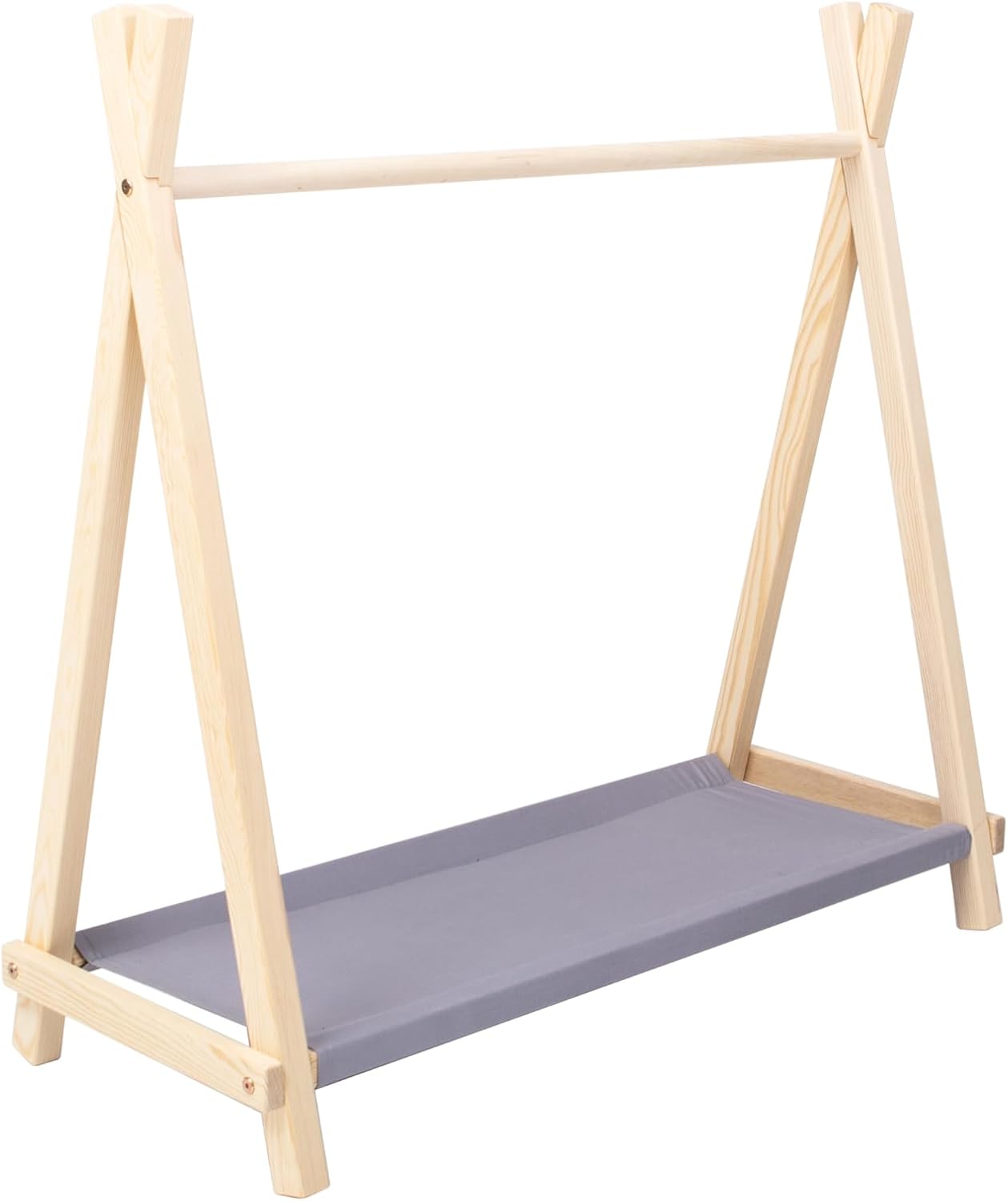 Children's Wardrobe, Montessori Open Wardrobe, Montessori Teepee Style Clothing Rack with a Storage, Shop Display Rack, Retail Display Rack, Pet Accessories Rack