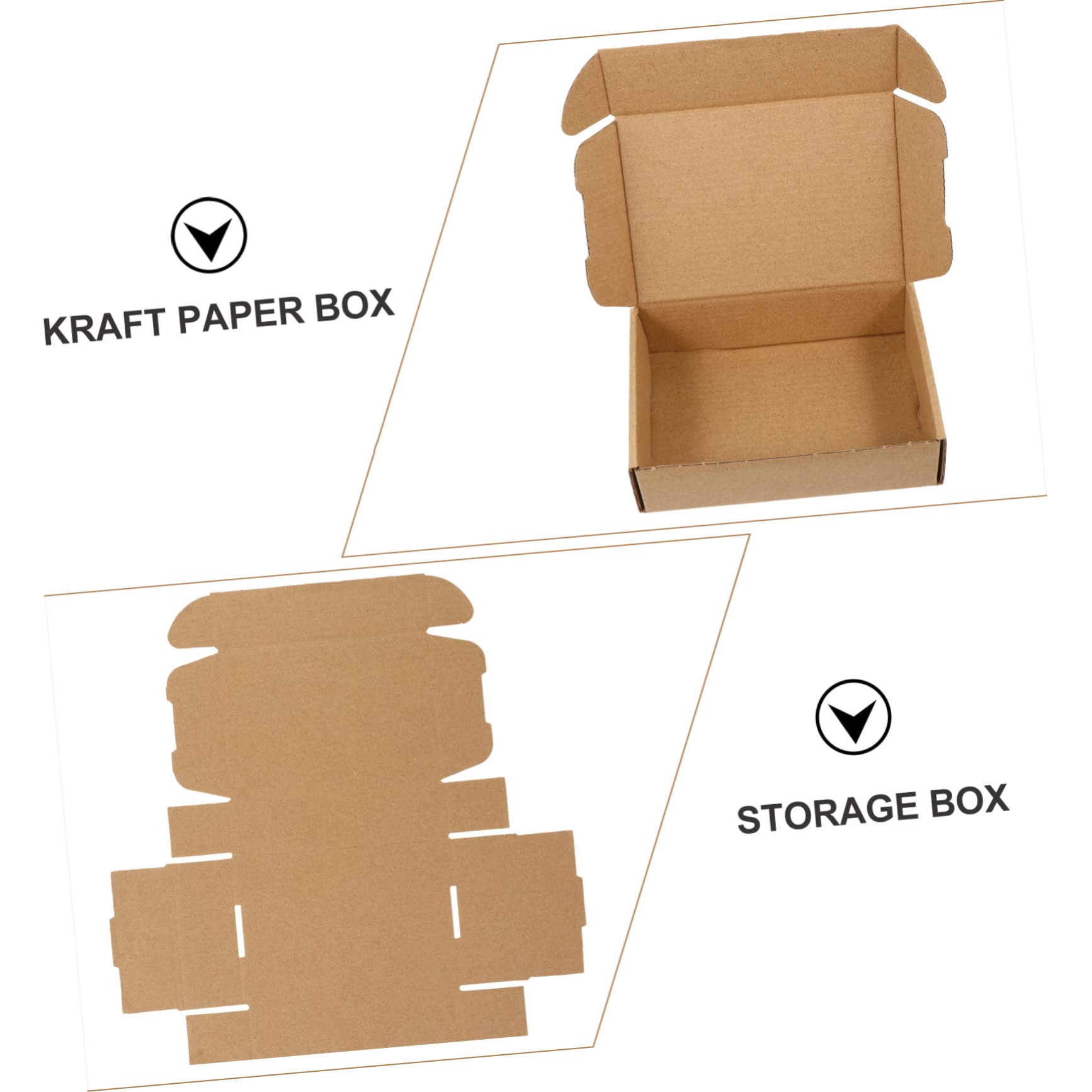 HOMSFOU 50 Piezas Cajas de Cartón Plegables para Mudanzas y Almacenamiento Caja de Embalaje Kraft Resistentes y Reciclables para Artículos