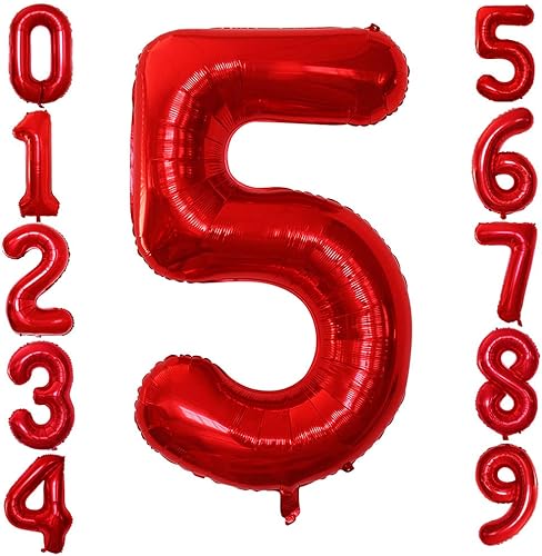 Miniatura 311 de GOER Globos con el número 40 para decoraciones de fiesta de cumpleaños número 40, globos de helio de aluminio jumbo de 42 pulgadas para 40