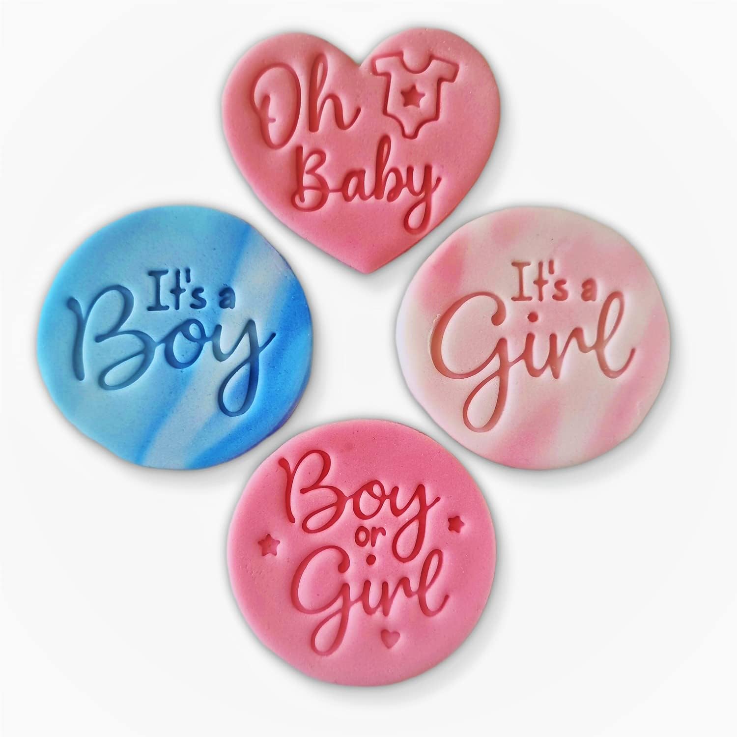 Baby Shower Embosser Stamp for Icing Fondant Frosting Sugar Paste Cupcake Cake Cookie Baking Decoration (Pattern 2) image 2