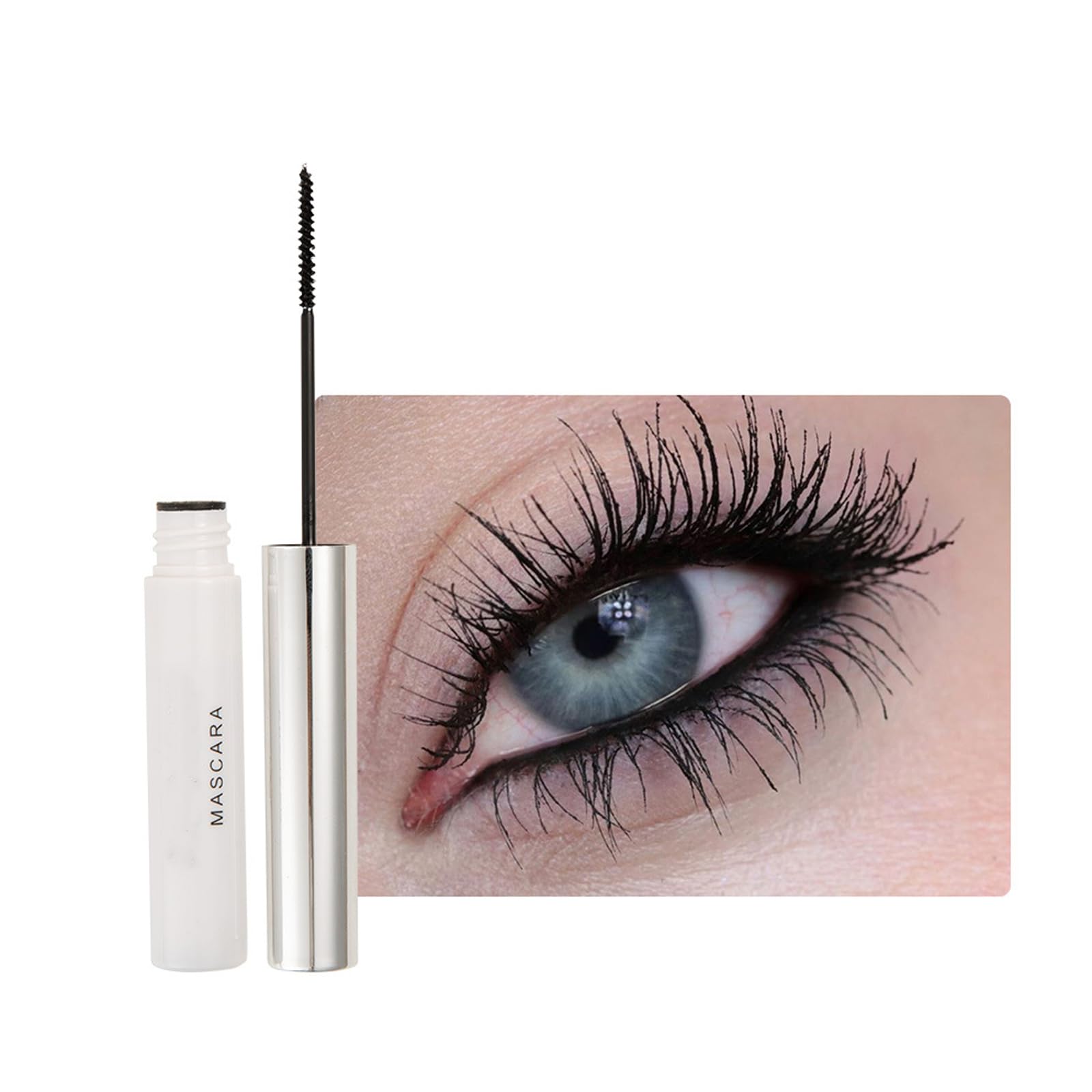 Waterproof Mascara 4D Silk Fiber Eyelash Mascara Extra Long Thick & Voluminous Lash, Adds Length