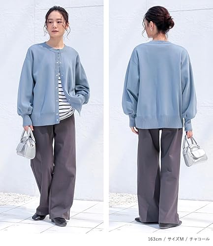 n'OrLABEL(オシャレウォーカー) 裏起毛ストレッチゆるストレートパンツ 14bo041 の商品画像 2