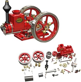 Hit and Miss Engine Model, HM-01 7cc 4-Stroke-Horizontal-Engine Model That Runs, Physical-Experiment Assembly Kit for Adults (KIT Version)