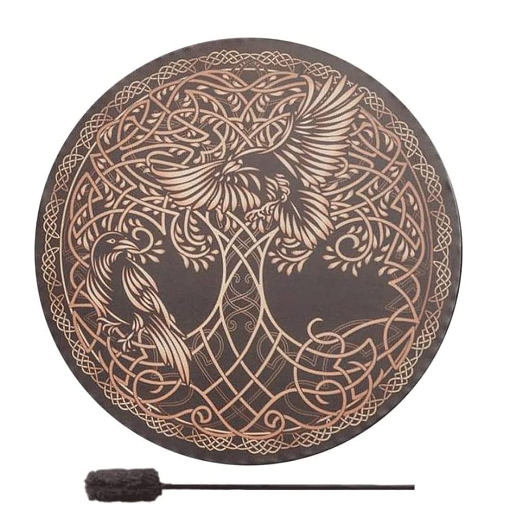 PAASHE Handpan Tambour Shaman Tambour Vintage Rond Handpan Tambour Portable Langue Tambour Ventilateur Instrument De Musique Tambour À La Main Éthéré Tambour Adulte Tambour Haute qualité