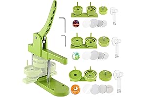 Beamnova Manual Button Maker Machine with Sliding Dies, 1.73''+2.28''+2.95'' Circle Cutter