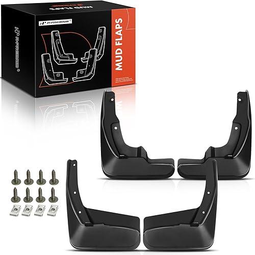 A-Premium Juego de 4 unidades de guardabarros con accesorios compatibles con Toyota Venza, 2009-2016, Sport Utility, delantero y trasero (lado del