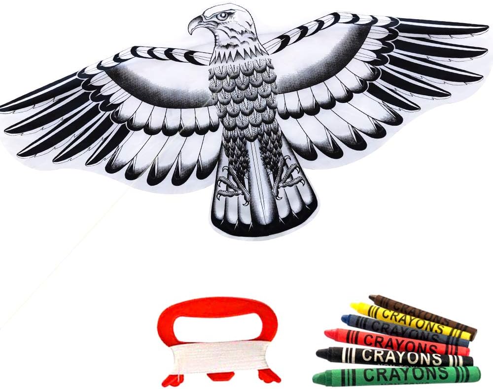 Amazon Co Jp Hengda 子供用凧作りキット バルク デコレーションカラーリングカイトパーティーパック Diy 空白動物絵画 カイト 1本の線 6色のクレヨン付き 1個 おもちゃ