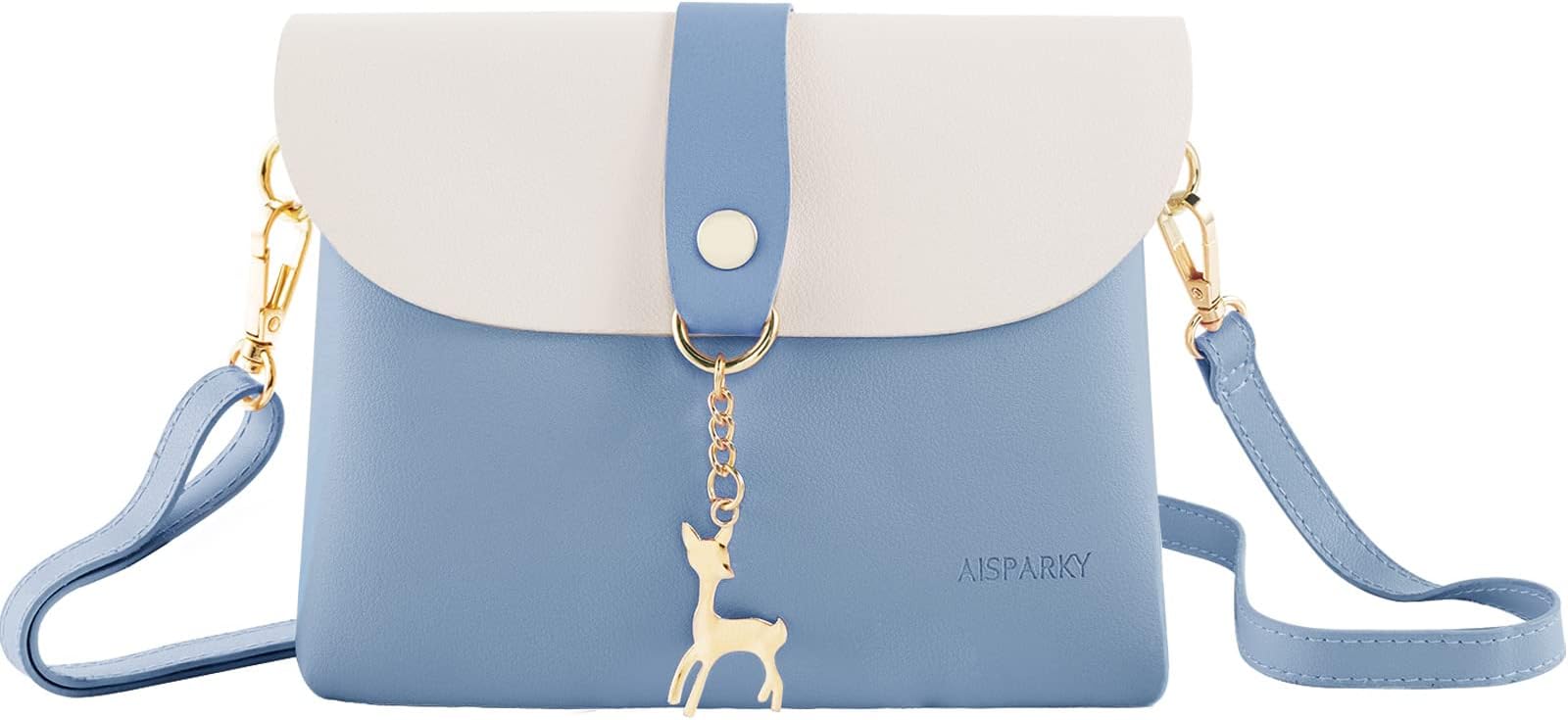 Small Crossbody Purse, PU Leather Small Purse for Girls With Pendant With Strap/Gold Chain Strap