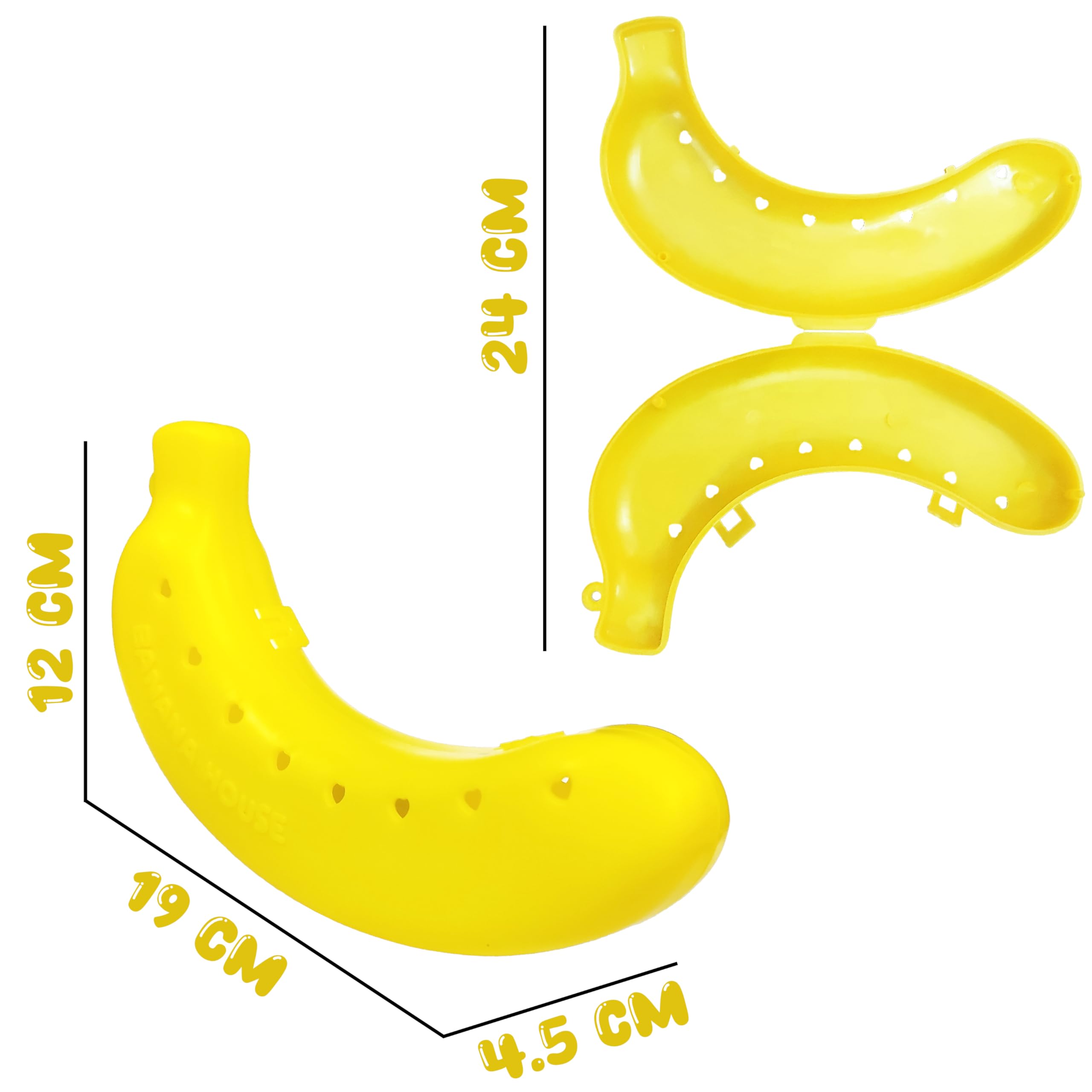 VGRASSP Pack of 2 Banana Storage Case For Kids - Banana Box For School And Outdoor - Color As Per Stock 2