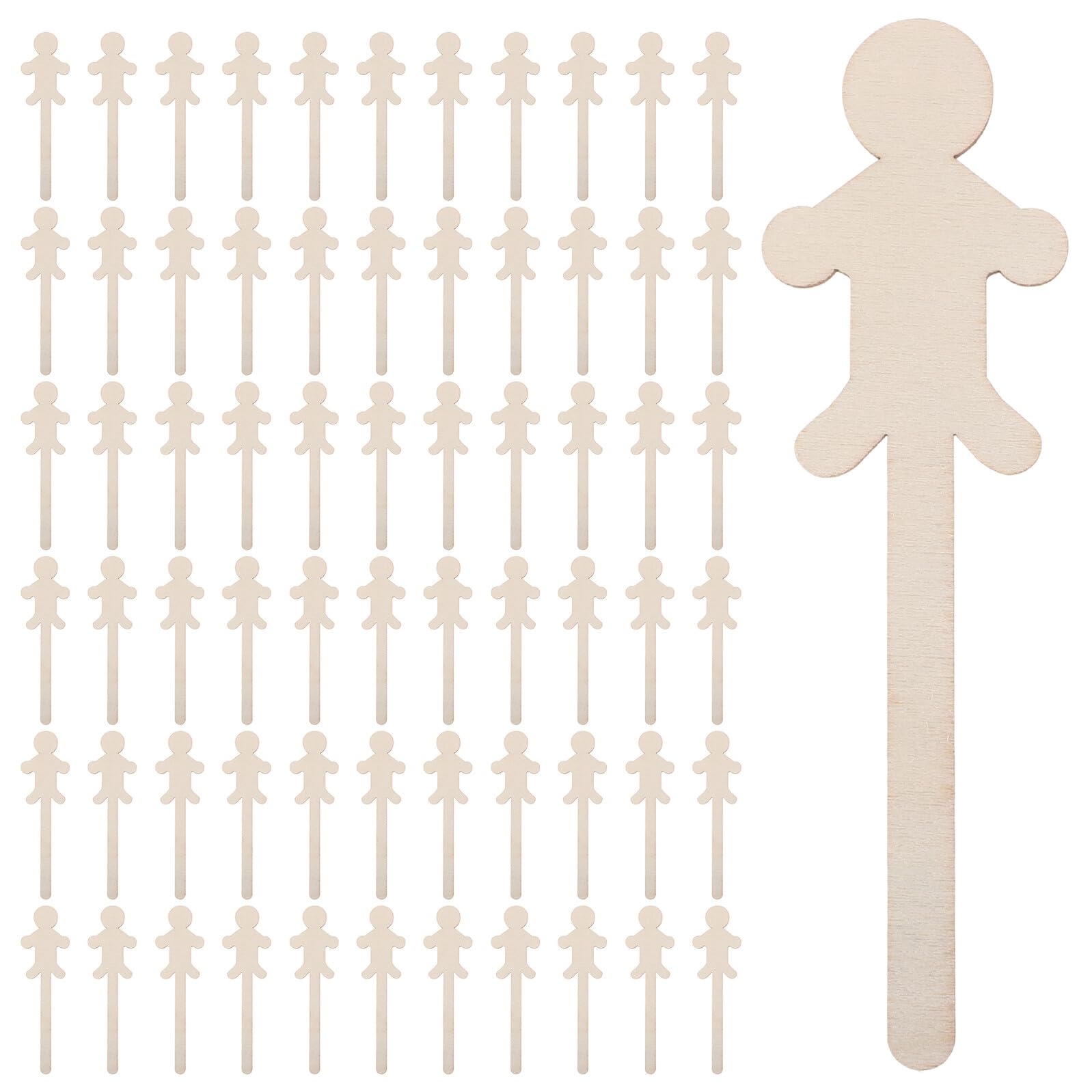 Figuras de Madera en Blanco para Niños, 150 Piezas, Chicos