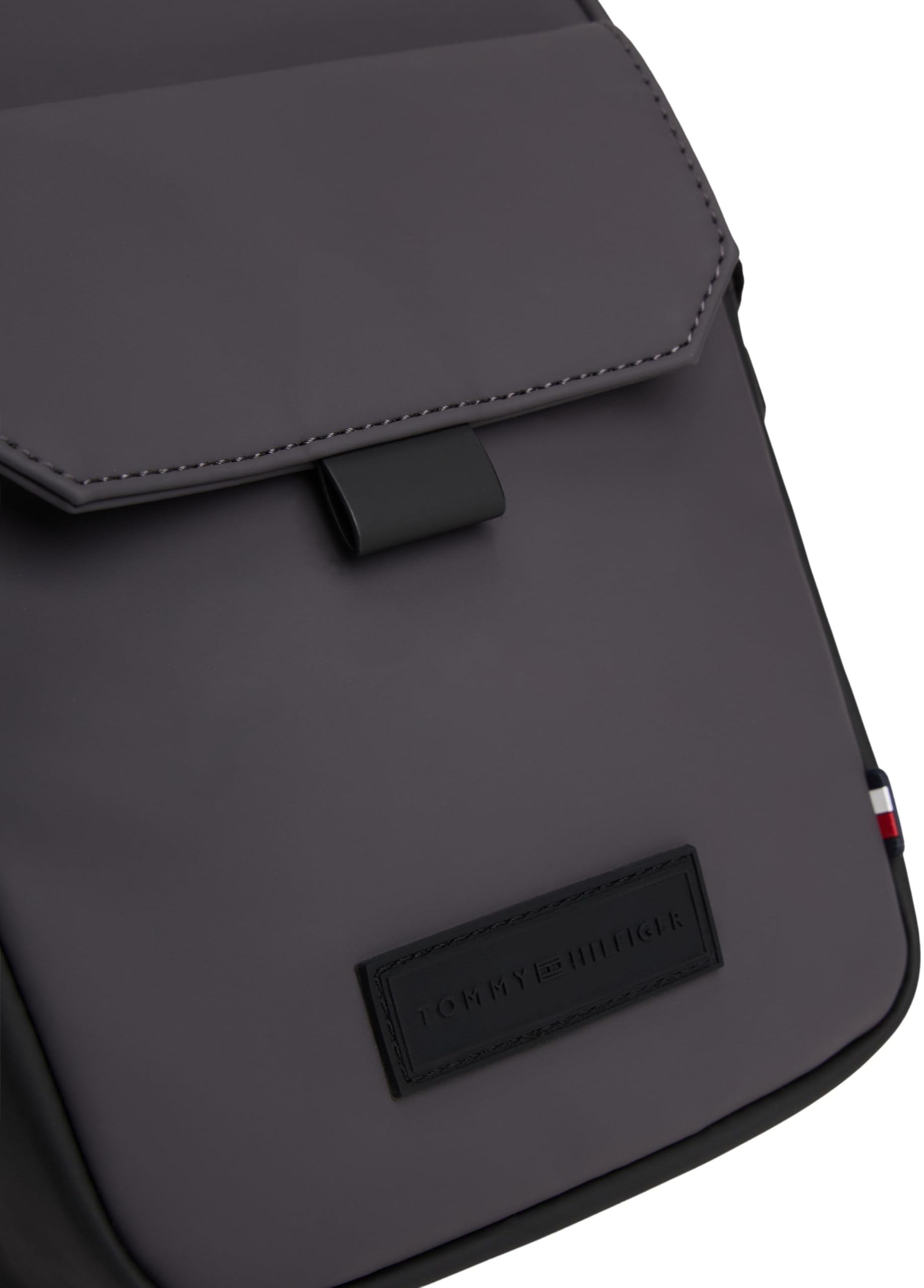 Tommy Hilfiger TH SEASONAL MINI REPORTER AM0AM13645 Crossover para hombre, gris (gris carbón), talla única