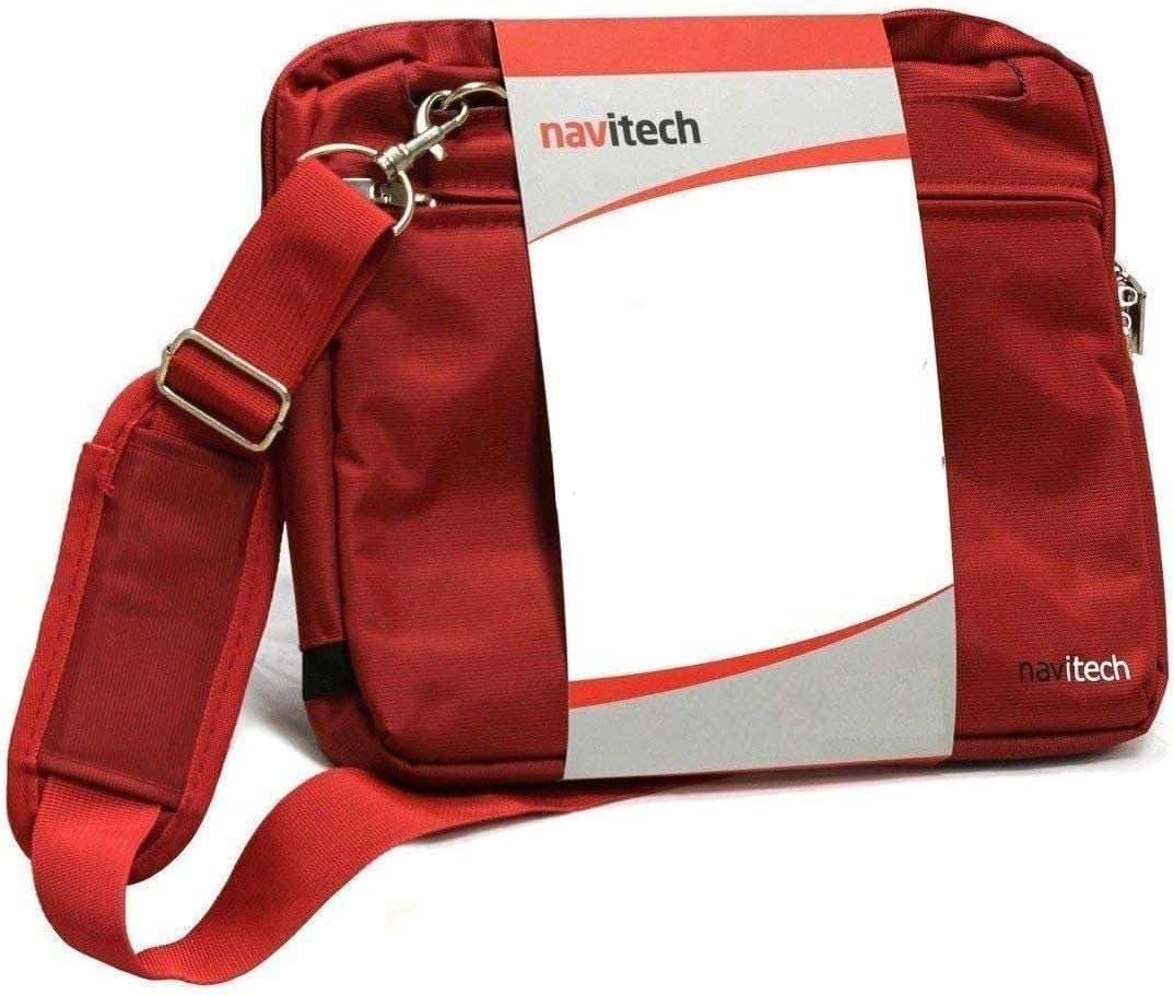 Navitech Red Sleek Water Resistant Travel Bag - Compatible with Blackview 10 inch Tab 70WIFI Android Tablet