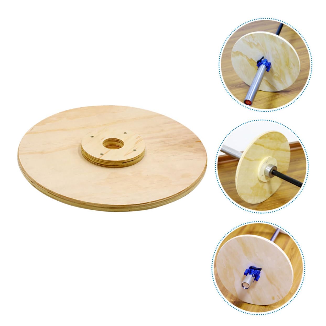 Toyvian Disco de Pesas de Madera Beige Fácil de Desmontar y Transportar para Entrenamiento de Rehabilitación Adecuado para Ejercicios de Fitness y Cambio de Peso