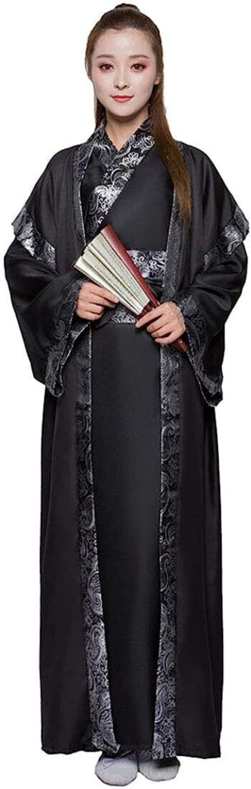 tradycyjnej chińskiej odzieży Starożytny chiński strój szermierza dla dorosłych tradycyjny strój Hanfu Cosplay wojenny(Black,Small)