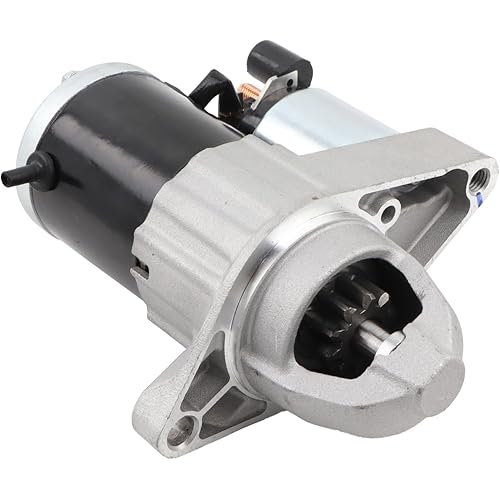 Starter Motor 12V 1.4KW 10 Teeth Clockwise Compatible with 15-17 Chrysler 200 & 14-19 Jeep Cherokee, 15-20 Renegade & 16-18 Fiat 500X & 15-20 Ram ProMaster City, L4 2.4L, Replace 19145N