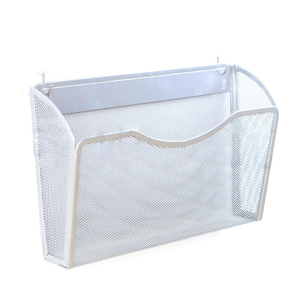1 portafogli da parete, portafogli da parete, organizzatore postale, supporto da parete per ufficio, scuola, casa, bianco argento