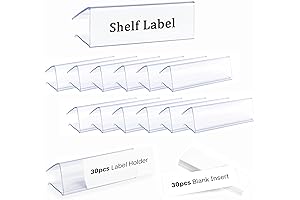 30pcs Plastic Shelf Label Holder for 0.78" Thick Shelves