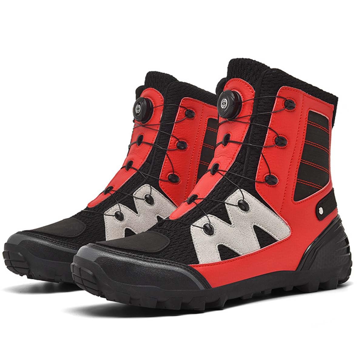 Scarpe Moto Uomo Scarpe Motocross Casual Traspiranti con Rinforzo Cambio Stivali Motociclisti Resistenti e Comode