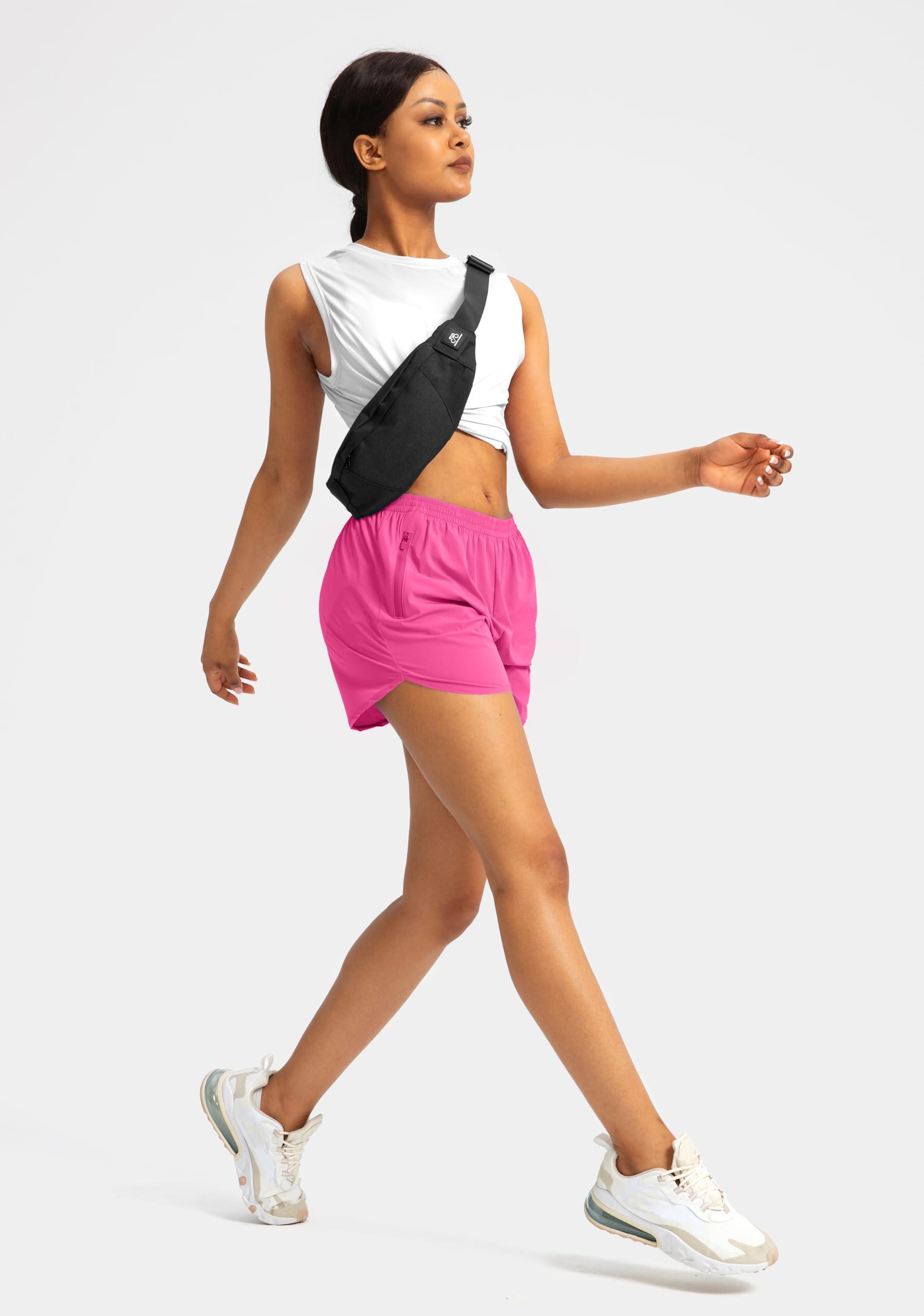 G Gradual Pantalones cortos de correr para mujer con bolsillos con cremallera, secado rápido, atlético, entrenamiento, gimnasio, pantalones cortos de 3 pulgadas para mujer con forro cómodo