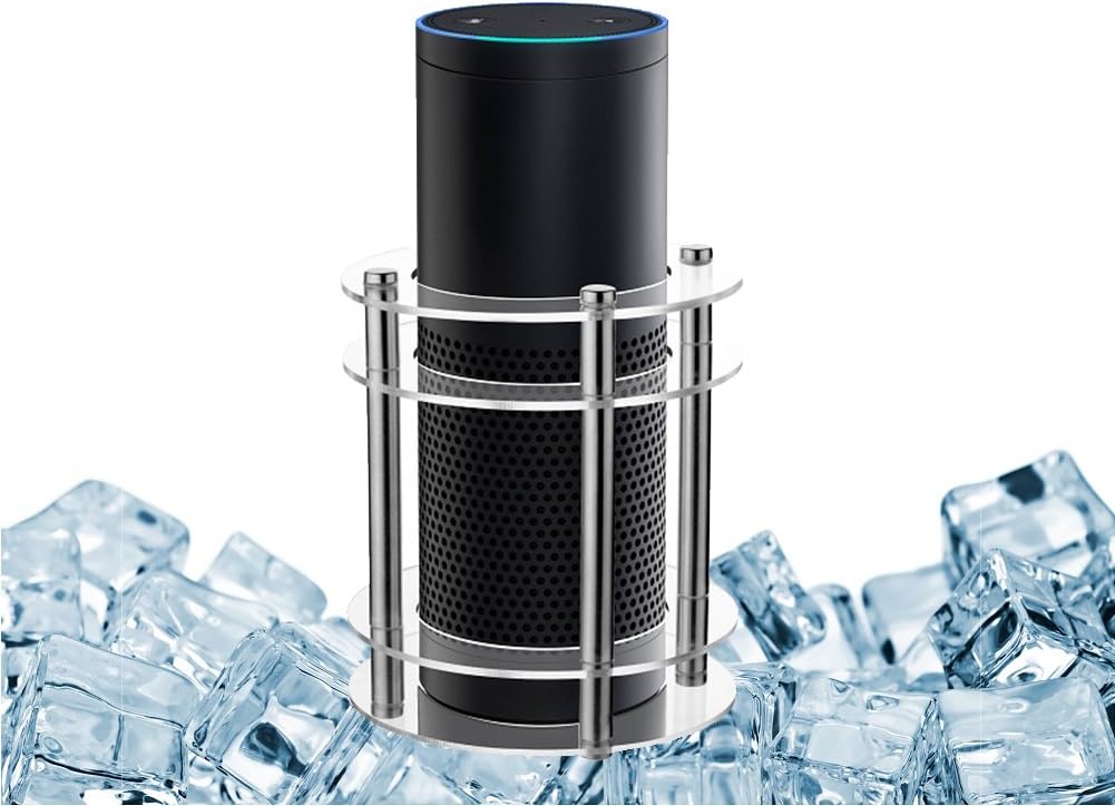 Greenpointselect [Alexa 's Best Friend Acrylic Speaker Guard for Amazon Echo Speaker, UE Boom Speaker- Clear Crystal Color