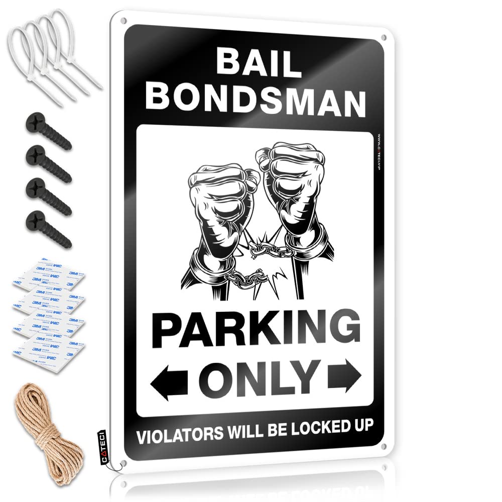 Farmhouse Signs Scandinavian Bar Stuff Home Decor - Bail Bondsman Parking Only Ideas Rustic Style Artwork For Dorm(30X40CM)