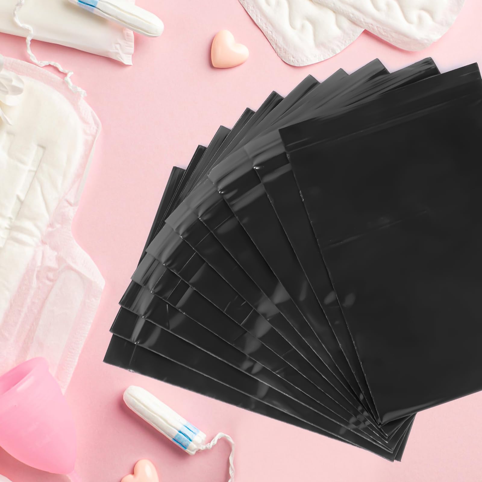 Sacchetti per assorbenti igienici, sacchetti per tamponi e assorbenti, ermetici e completamente opachi, proteggono la privacy, bloccano gli odori, facili da trasportare quando si viaggia, 120 pezzi