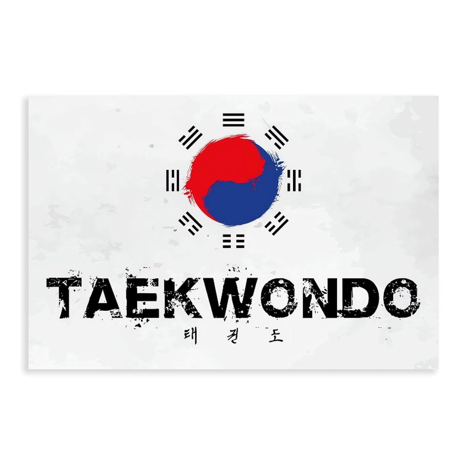 Qnvjqkdsi Unframe Taekwondo Art Canvas Poster Bedroom Decor Landscape Office Room Decor Gift 24" L X 36" W