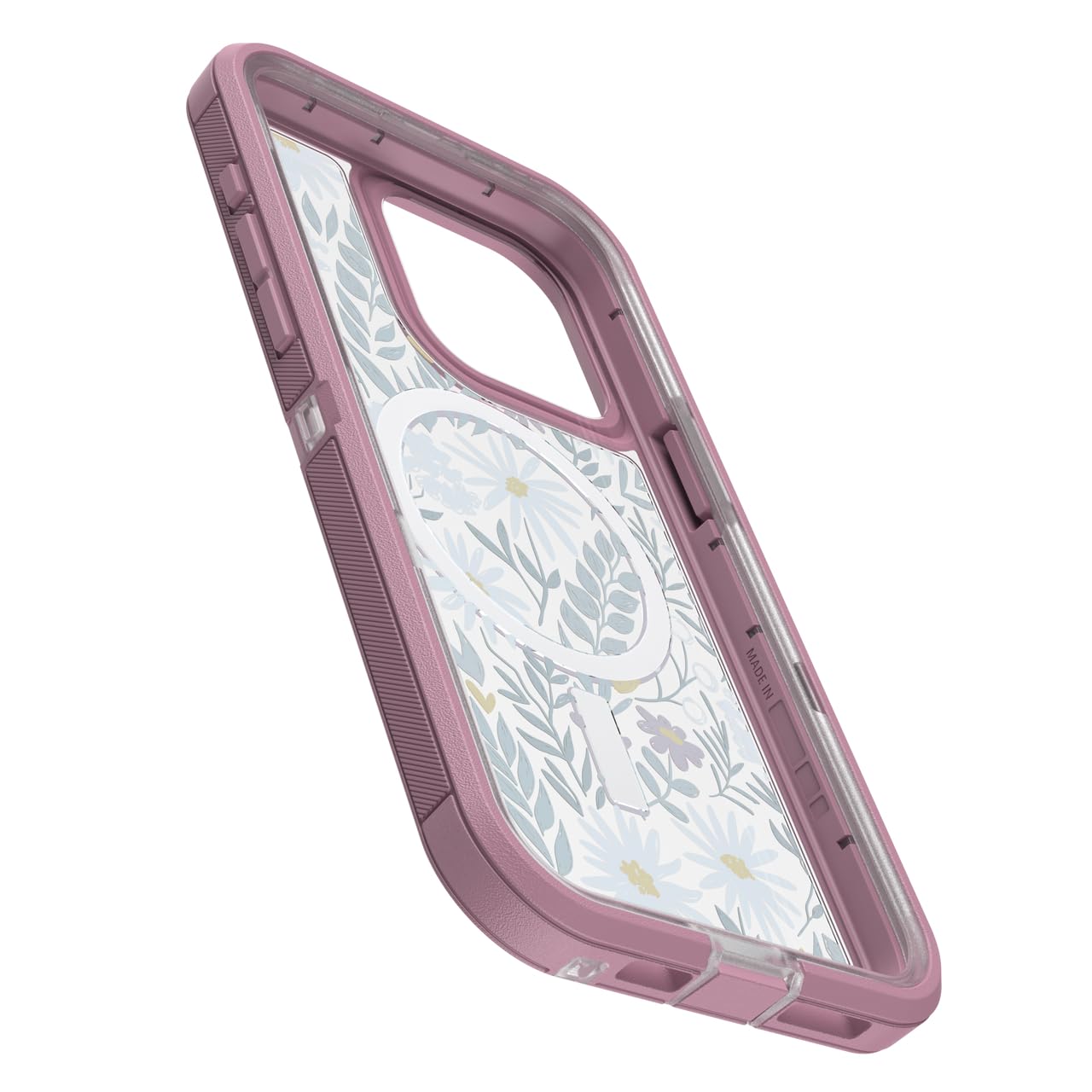 OtterBox Schutzhülle für iPhone 15 Pro (nur) – Defender Series XT transparente Schutzhülle – Orchid Advice (transparent/lila) – Bildschirmlos, robust – Lanyard-Befestigung – Keine