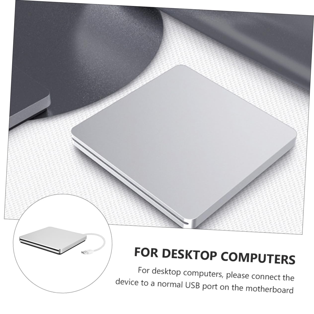 Artibetter Grabadora de DVD ROM USB 3.0 Externa para Computadora, Velocidad 8X, Adecuado para Instalación de Sistema y Reproducción en Hogar