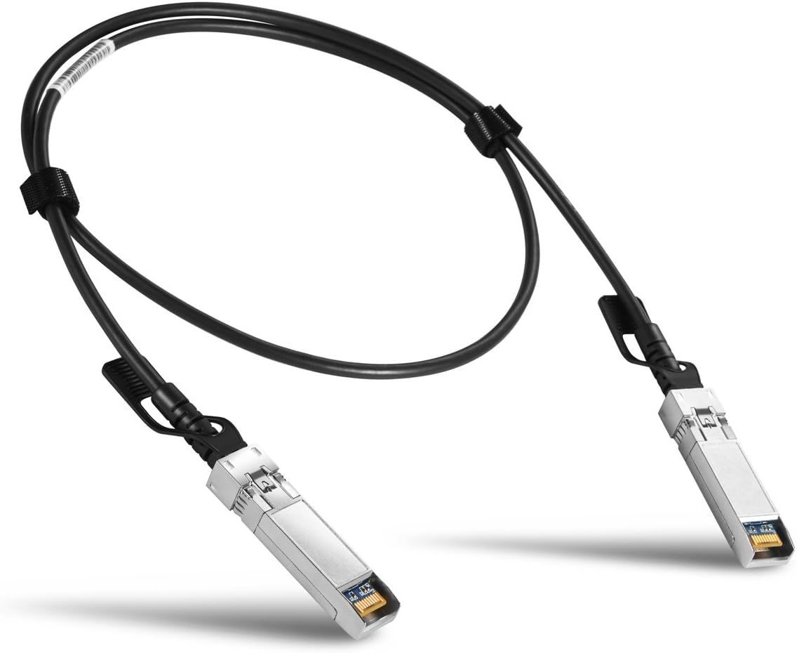 10G SFP+ DAC Cable 1M, 10Gbase-CU SFP+ Direct Attach Cable for Cisco, Meraki, Ubiquiti, Mikrotik, Netgear and More