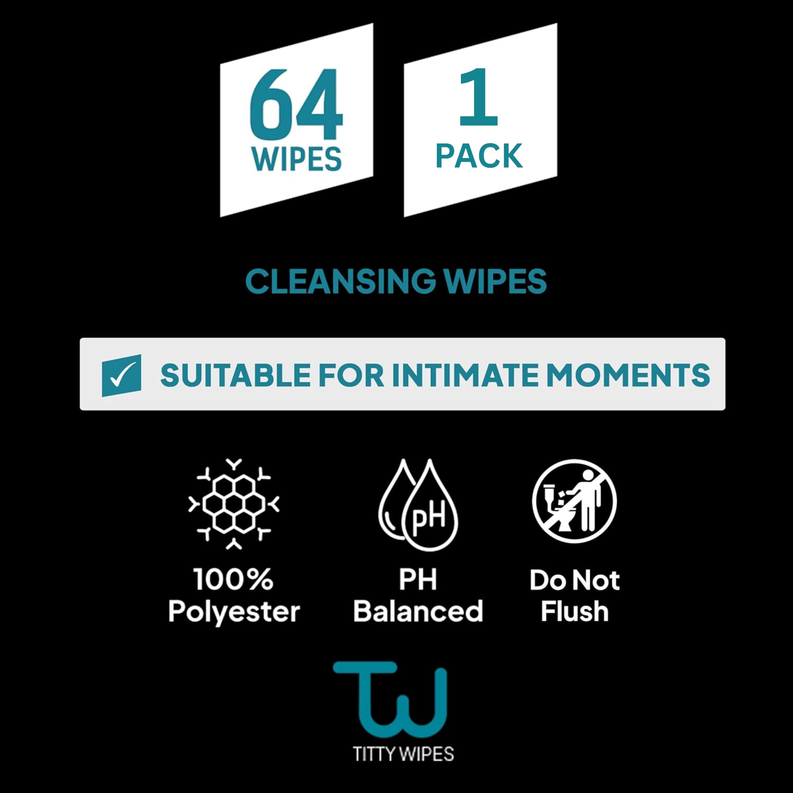 Titty Wipes Gag Gifts For Girlfriend, Birthday Gifts for Women, Funny Women Gifts, Bridal Shower Gifts for Wife, Bachelorette Gifts for Bride, Women Birthday Gifts, Bride Gifts, 1 Pack-64 Wipes