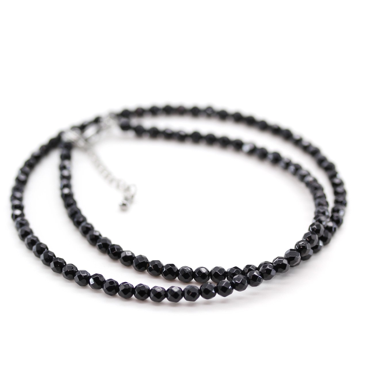 Amazon | [石輝] オニキス ネックレス天然石 64面カット 長さ