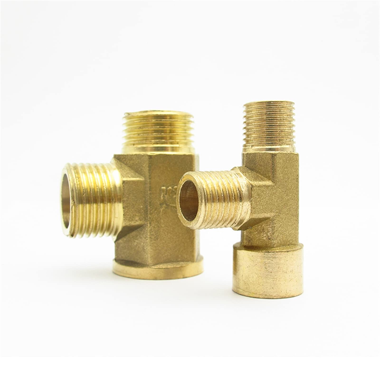 Rohr-T-Stücke, Messing-Schlauchverbinder, 1/8 bis 1 Zoll BSP-Gewinde for Wasser, Kraftstoff, Gas, Gummihammer(F M M,1/2inch)
