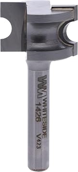 Whiteside 1426 Half Round Bull Nose Router Bit 1/4 Inch Opening of Cutter, 1/8 Inch Radius, 9/16 Inch Cutting Length, 1/4 Inch Shank, 7/8 Inch Large Diameter