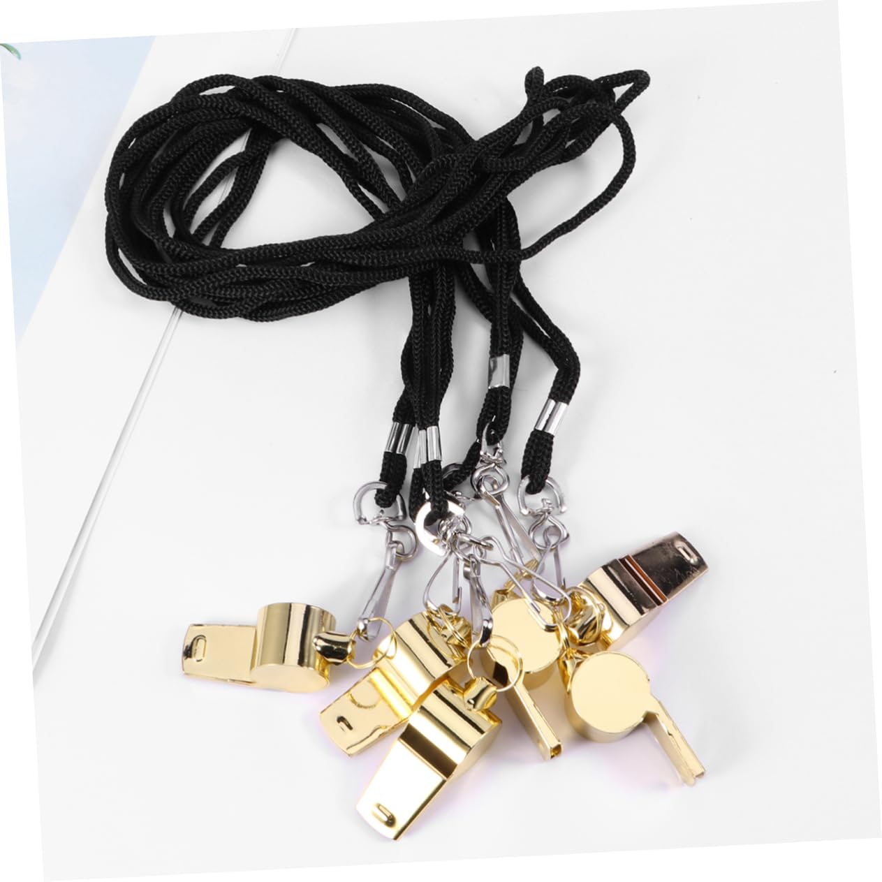 Yardwe 12 Silbatos De Metal con Cuerda
