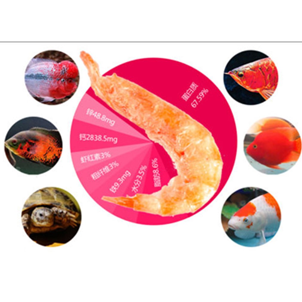 Freeze Dried Krill Fish Food - Floating Shrimp For Tropical Fish, Cichlids, Koi And Turtles