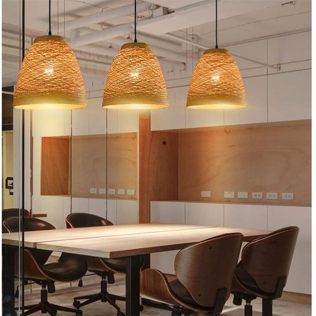 Lampa wisząca do sypialni lampa wisząca rattanowa lampa wisząca oświetlenie podtynkowe w stylu japońskim unikalny styl naturalna regulowana lampa wisząca do salonu sypialni