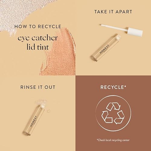 Miniatura 7 de Honest Beauty Tinte de tapa Eye Catcher  Sombra de ojos líquida ligera  Vegano + libre de crueldad  Joy Ride, 0.12 onzas líquidas