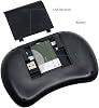 2.4GHz Remote Backlit Mini Wireless Keyboard Portable Wireless Keyboard with Touchpad Mouse For Android Smart Tv Box HTPC IPTV PC Pad XBOX （i8-Black