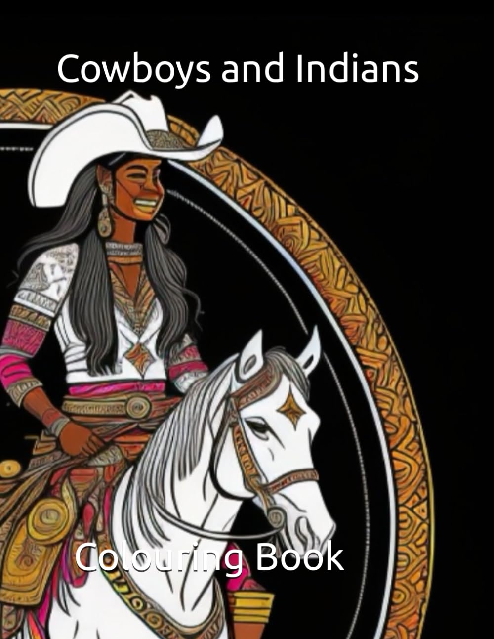Cowboys and Indians: Adult Colouring Book (The Pallet Avenue Colouring Books)