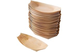 Fancy Disposable Wood Boat Dishes