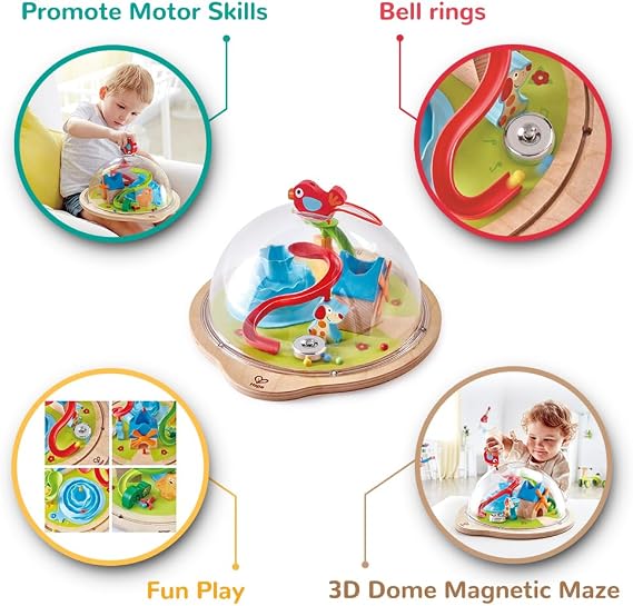 Hape Sunny Valley Adventure Dome | 3D Toy with Magnetic Maze, Kids Play Dome Featuring Characters and Accessories