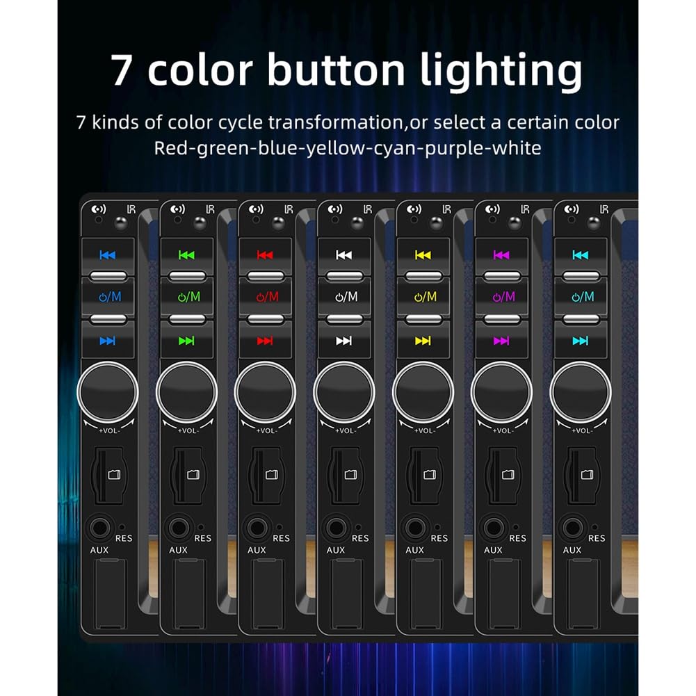 Suoumwa Radio de Coche 7 Pulgadas HD Pantalla Táctil Autoradio CarPlay Android Auto Bluetooth Estéreo Reproductor Multimedia FM Entrada Auxiliar