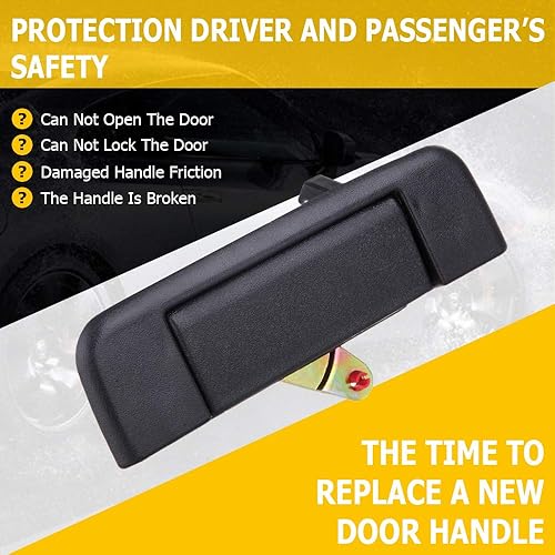 Miniatura 3 de OCPTY Manija de puerta trasera de repuesto lateral exterior para camioneta 1989-1995, manija de puerta exterior, textura negra