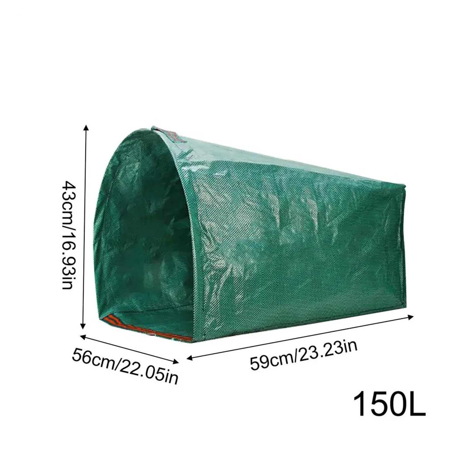 2 piezas de contenedor for recolección malezas patio, bolsas almacenamiento for desechos hojas y flores jardín, gran capacidad, for caídos para Recoger Plantas, Residuos y Hojas(150L)