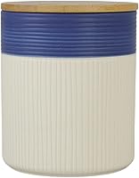 Vista 4 de 10 Strawberry Street - Juego de 3 botes de cocina Luca Ombre, azul mate/blanco con relieve