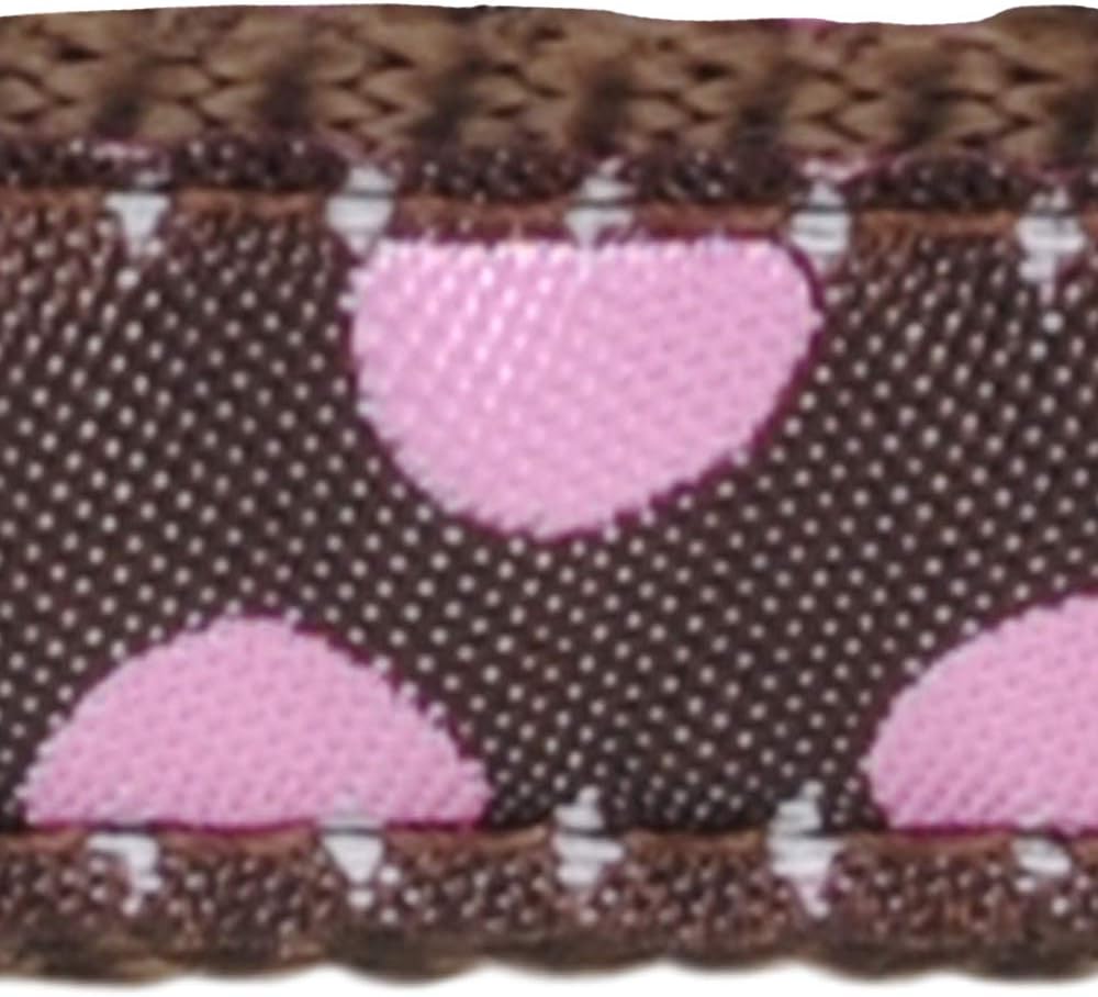 Red Dingo Designer Dog Harness, Large, Pink Spots on Brown